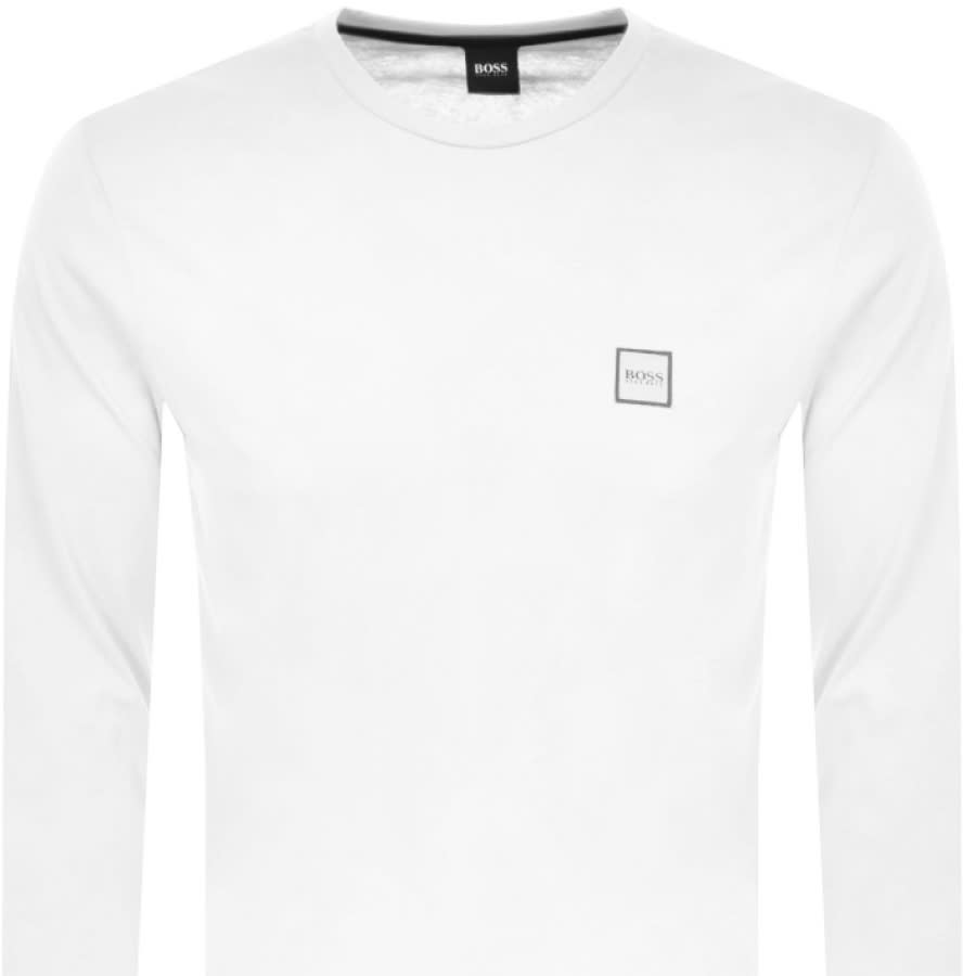 Alternative Image for ProductBOSS Long Sleeved Tacks T Shirt White2